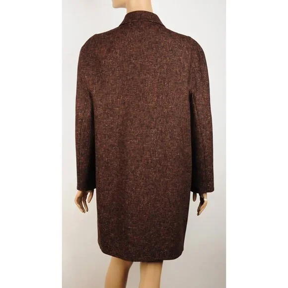 MARNI COAT LONG OVERSIZED JACKET MULTI COLOR WOOL CANVAS IT 46 / US 10